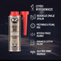 T321 - K2 DIESEL GO! Injector Cleaner 250ml - Ενισχυτικό - Καθαριστικό Συστήματος Πετρελαίου