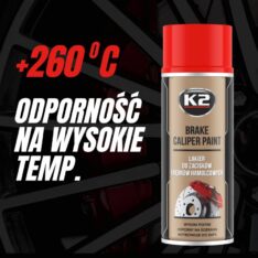 L346CE - K2 Brake caliper paint red 400ml - Σπρέι βαφής για φρένα αυτοκινήτου κόκκινο