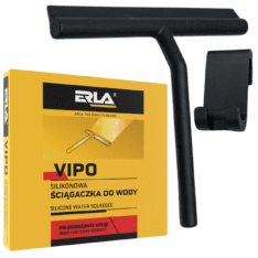 R3100 – ERLA VIPO – Καθαριστής σιλικόνης τζαμιών μπάνιου, με κρεμαστή βάση, σε μαύρο χρώμα